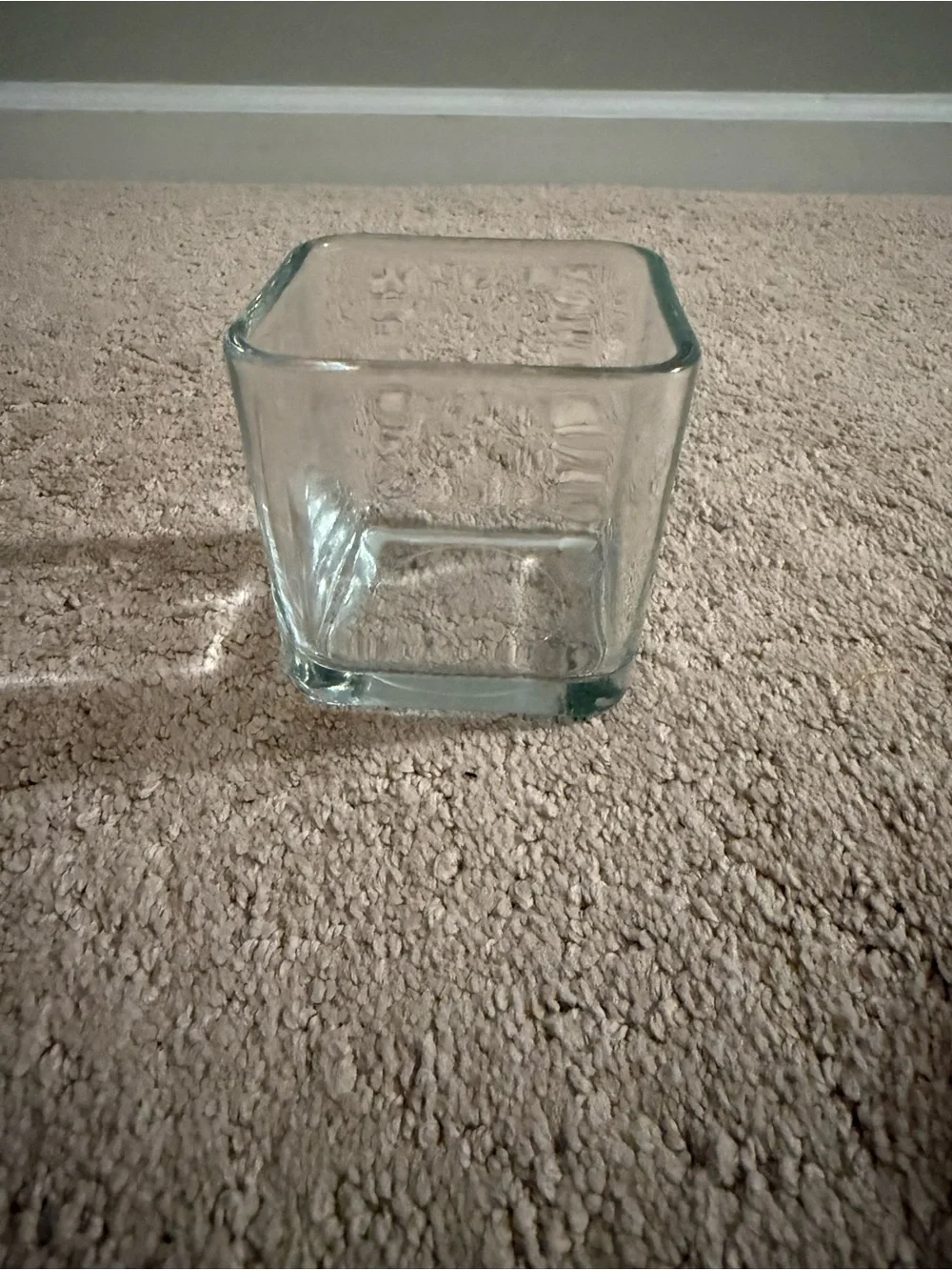 Clear Square Glass Vase / Planter